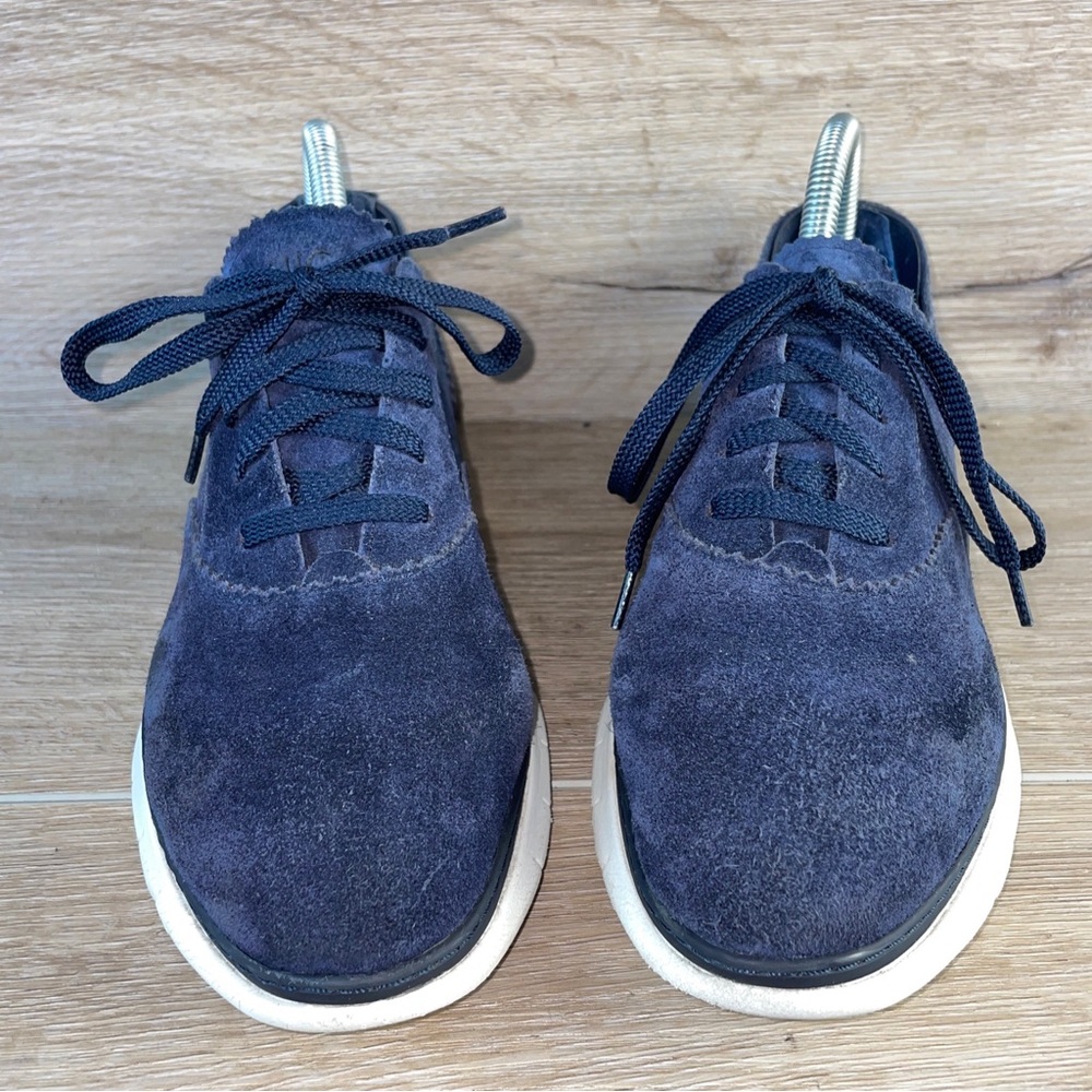 Vionic 355 Taylor Womens Size 7 Blue Comfort Shoes Sneakers Suede Lace Up Low - Picture 8 of 11
